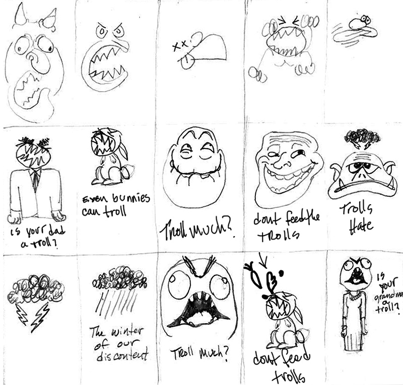Troll PSA sketches