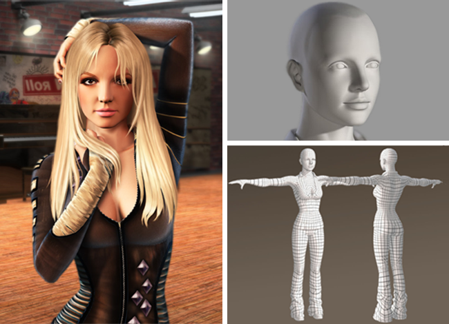 Britney Model-Sheet and an alternate pose render for the marketing image set.