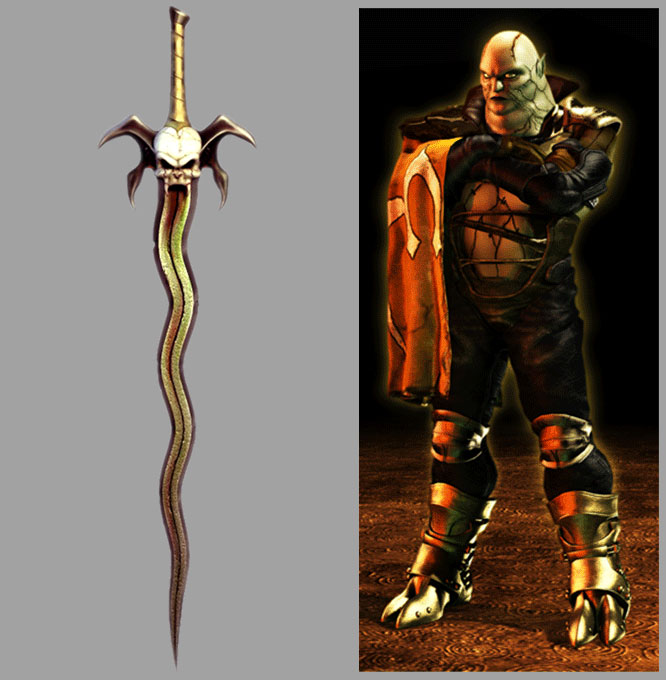 the Soul Reaver sword and Melchiah from Legacy of Kain: Soul Reaver.